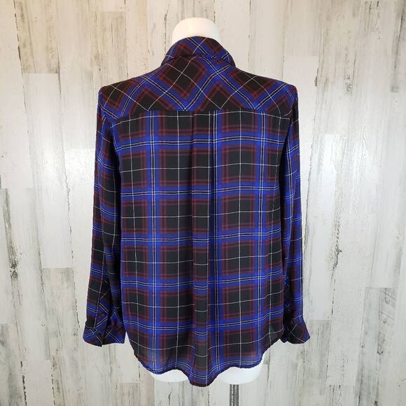 Torrid Madison Plaid Georgette Button Front Sz 2X - Picture 4 of 7